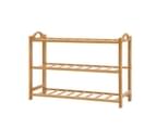 Artiss 3 Tiers Bamboo Shoe Rack Storage Organiser Wooden Shelf Stand Shelves 1
