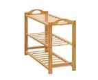 Artiss 3 Tiers Bamboo Shoe Rack Storage Organiser Wooden Shelf Stand Shelves 3
