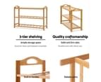 Artiss 3 Tiers Bamboo Shoe Rack Storage Organiser Wooden Shelf Stand Shelves 6