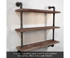 Artiss Pipe Shelf Wall Shelf Industrial 92cm 3 Tier