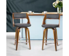 Artiss Set of 2 Ibiza Bar Stools -76cm (Black)