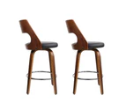 Artiss Set of 2 Ibiza Bar Stools -76cm (Black)