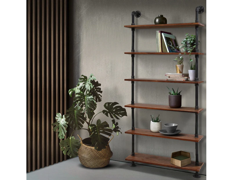 Artiss Floating DIY Pipe Shelf 6 Tiers - IRA