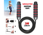 Advwin Jump Rope No-knot Skipping Rope with 15cm Memory Foam Handle Suitable for Workout Fitness Home Gym Office