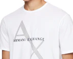 Armani Exchange Men's A|X Tee / T-Shirt / Tshirt - White/Black