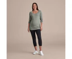 Target Maternity Organic Cotton 3/4 Length Leggings - Black