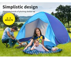 Mountview Pop Up Tent Beach  Camping Tents 2-3 Person Hiking Portable Shelter - Blue