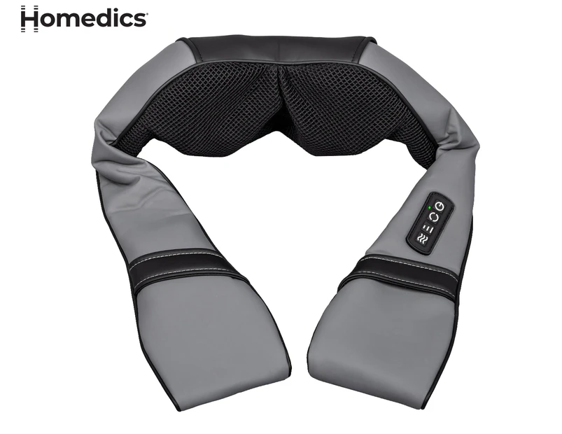 Homedics 52cm Cordless Shiatsu Neck/Shoulder Massager Rechargeable Heated Black