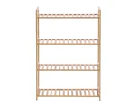 Boxsweden 68x100cm 4-Tier Wooden Bamboo Storage Shelf Home Organiser Rack Stand
