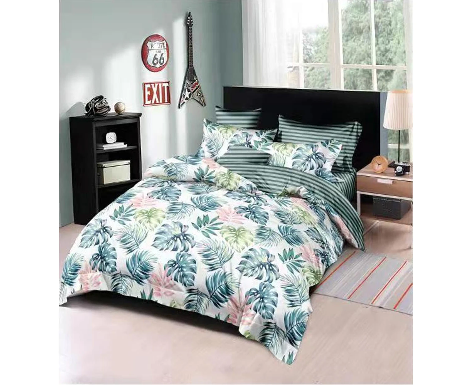 Spring Leaves Quilt Doona Duvet Cover Pillow Case Set