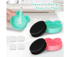 2 Pack makeup Brush Cleaning Mat With Removal Sponge-Cute-Mint Green & Pink