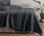 Sheraton Luxury Maison Bronti Vintage Wash Queen/King Bed Coverlet Set - Coal