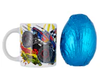 2 x Hot Wheels Ceramic Mug w/ Milk Chocolate Egg 60g