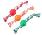 Paws & Claws 37cm Dental Braided Rope & Ball Tugger Dog Toy - Randomly Selected