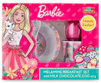 2 x Barbie Dreamtopia Melamine Breakfast Set w/ Milk Chocolate Egg 40g