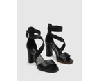 Jo Mercer Women's Beckett High Sandals Leather - Black