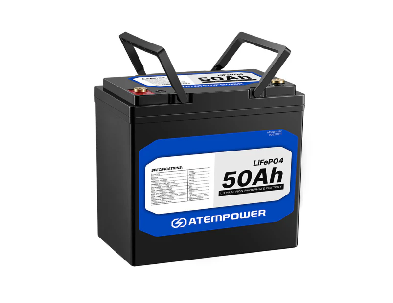 ATEMPOWER 12V 50Ah Lithium Battery LiFePO4 Deep Cycle Marine 4WD Replace AGM