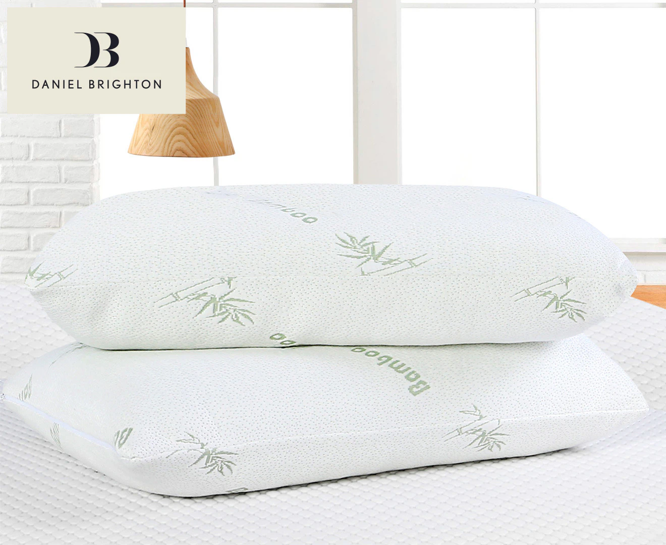 Daniel Brighton Bamboo Shredded Memory Foam Pillow 2-Pack