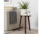 2 Pack Wood Potted Plant Stand, Round Side End Table