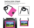 WIWU Hive SamSung Tab A 8.0 T290/T295 (2019) Tablet Case Durable Stand Cover With Shoulder Strap-RoseBlack
