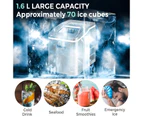 Costway Portable Ice Maker Ice Cube Machine Countertop Bar Cafe w/Scoop,Silver