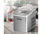 Costway Portable Ice Maker Ice Cube Machine Countertop Bar Cafe w/Scoop,Silver