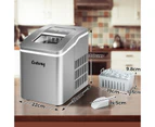 Costway Portable Ice Maker Ice Cube Machine Countertop Bar Cafe w/Scoop,Silver