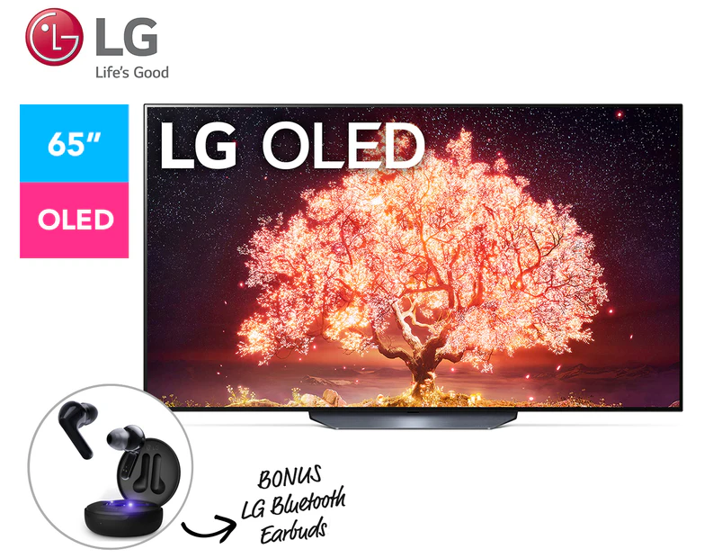 LG 65" OLED B1 Series Smart TV OLED65B1PTA + Bonus TONE Free FN6 Wireless Earbuds