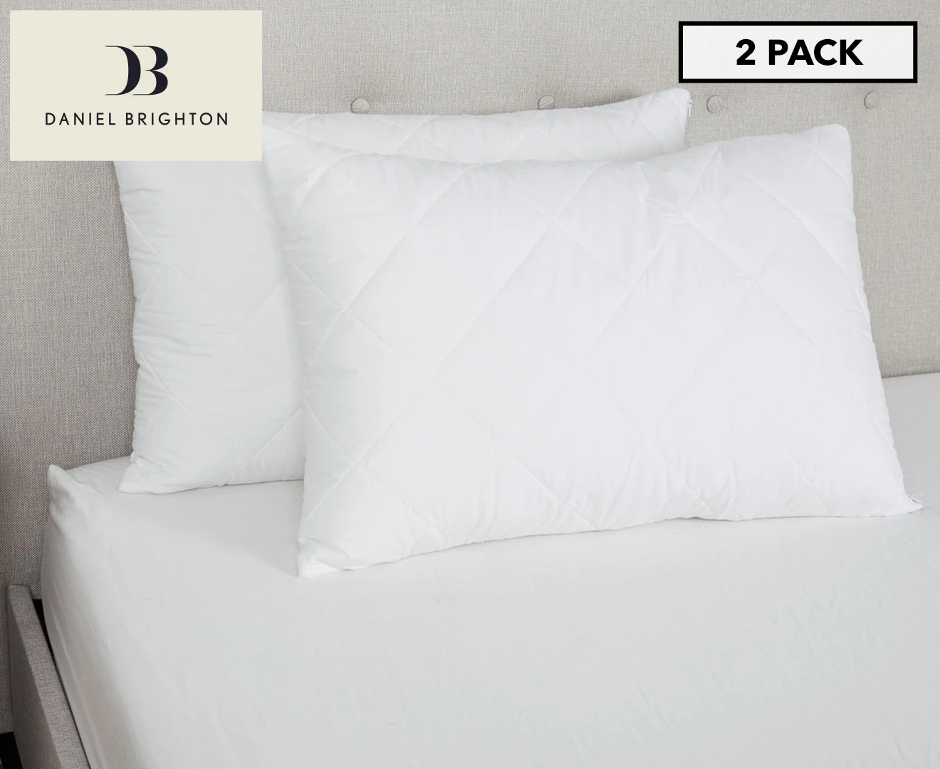 Daniel Brighton Allergy Sensitive Waterproof Pillow Protector 2-Pack