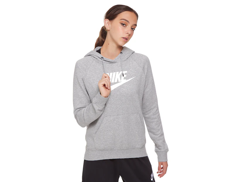 Nike Sportswear Women's Essential Fleece Pullover Hoodie - Dark Grey Heather