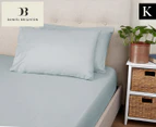 Daniel Brighton 1000TC King Bed Fitted Combo Sheet Set - Blue