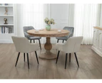 Natural Brown Country Round Dining Table