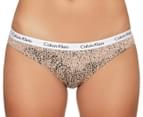 Calvin Klein Women's Carousel Bikini Briefs 3-Pack - Black/Grey Heather/Honey Almond 3