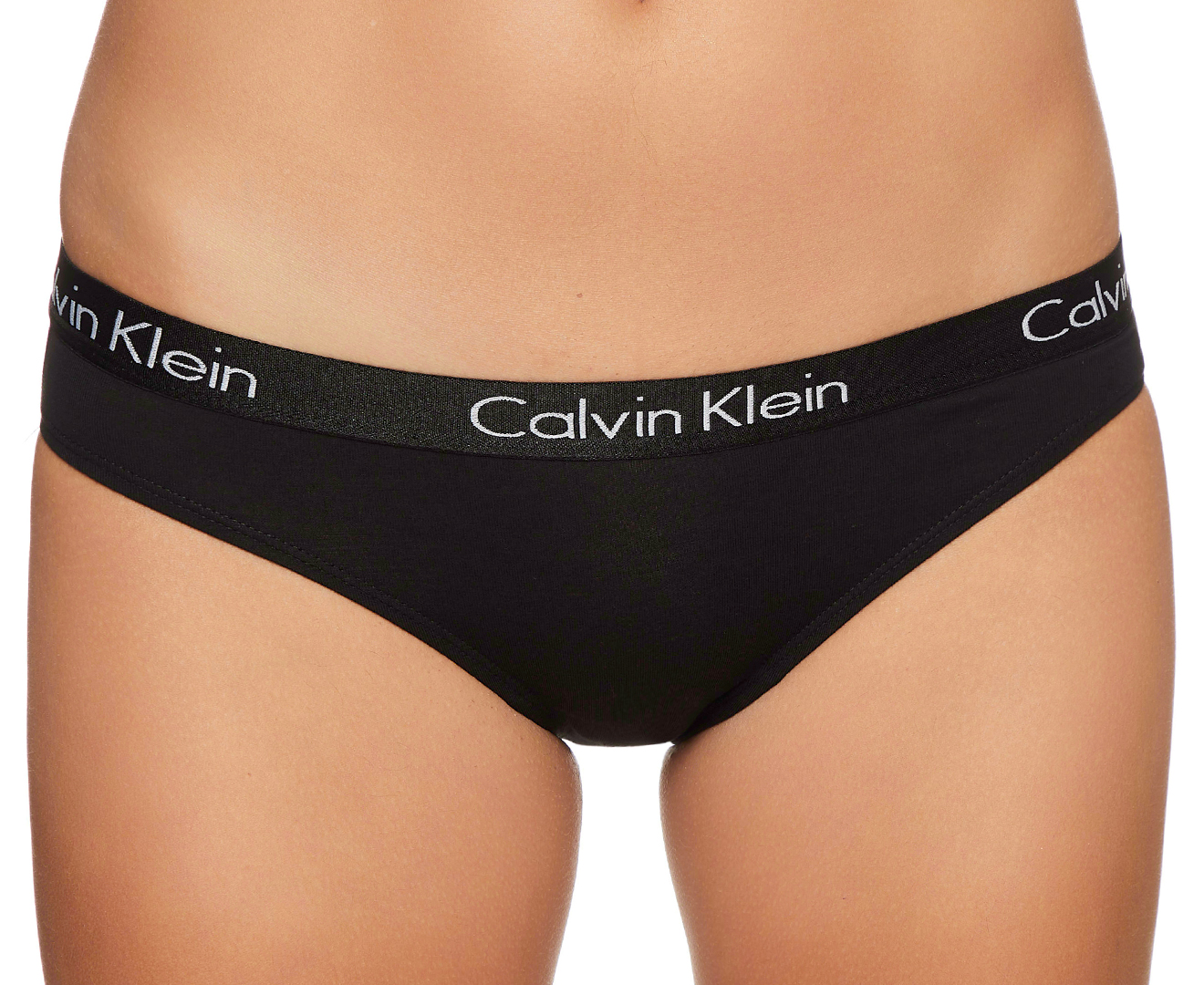 Calvin Klein Women's Motive Cotton Thongs 3-Pack - Black/Lipgloss