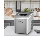 Costway Portable Ice Maker Ice Cube Machine Countertop Bar Cafe w/Scoop,Silver