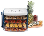 TODO 400W Food Dehydrator Stainless Steel Interior Preserve Yogurt Fruit Dryer Jerky Maker - Blue