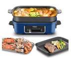 TODO 1400W 3-in-1 Electric Multifunction Cooking Pot BBQ Grill Pan Hot Pot