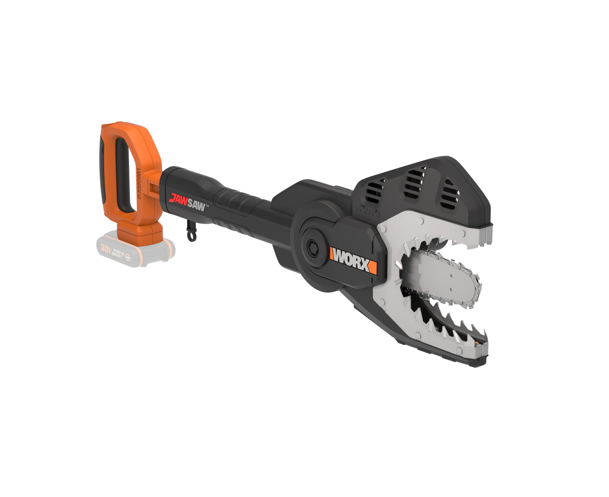 WORX 20V Cordless JAWSAW 15cm Chainsaw Skin (POWERSHARE Battery / Charger not incl.) - WG329E.9