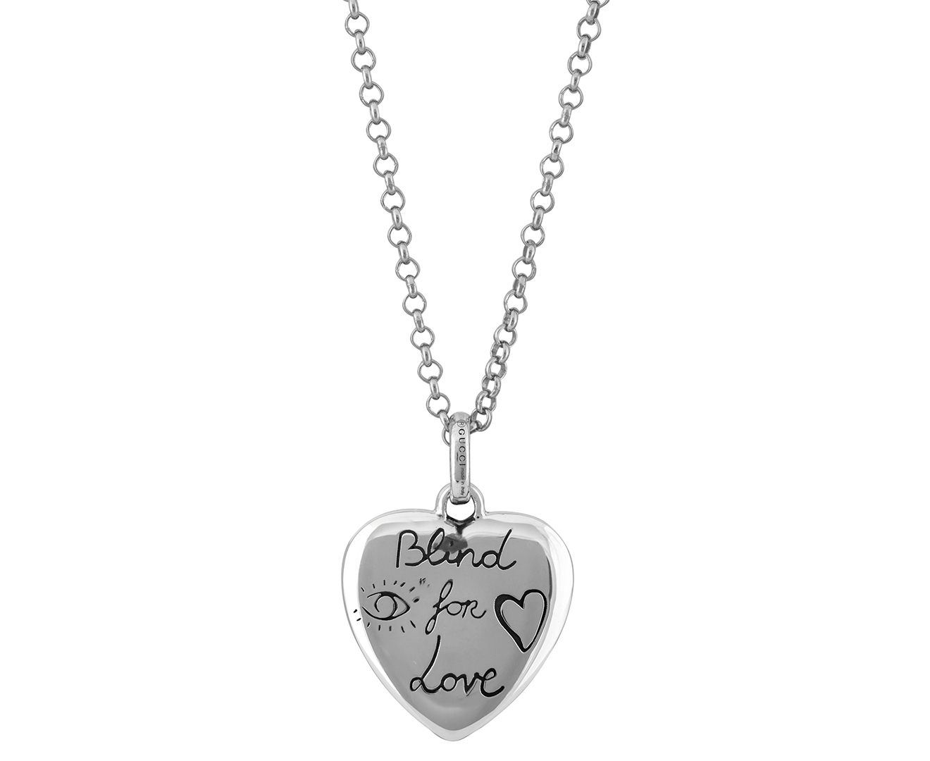 Gucci Blind For Love Necklace - Silver | Catch.co.nz