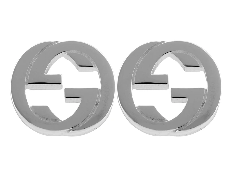 Gucci Interlocking G Stud Earrings - Silver