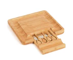 Bamboo Cheese Board Charcuterie Board Gift Set Cheese Platter Serving Board