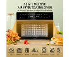 Maxkon Air Fryer Large Convection Oven Electric Digital Toaster Big Air Cooker Oil Free 1800W 30L Dual Cook Function Black