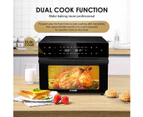 Maxkon Air Fryer Large Convection Oven Electric Digital Toaster Big Air Cooker Oil Free 1800W 30L Dual Cook Function Black