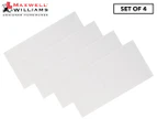 Set of 4 Maxwell & Williams Cotton Classics Napkins - Snow