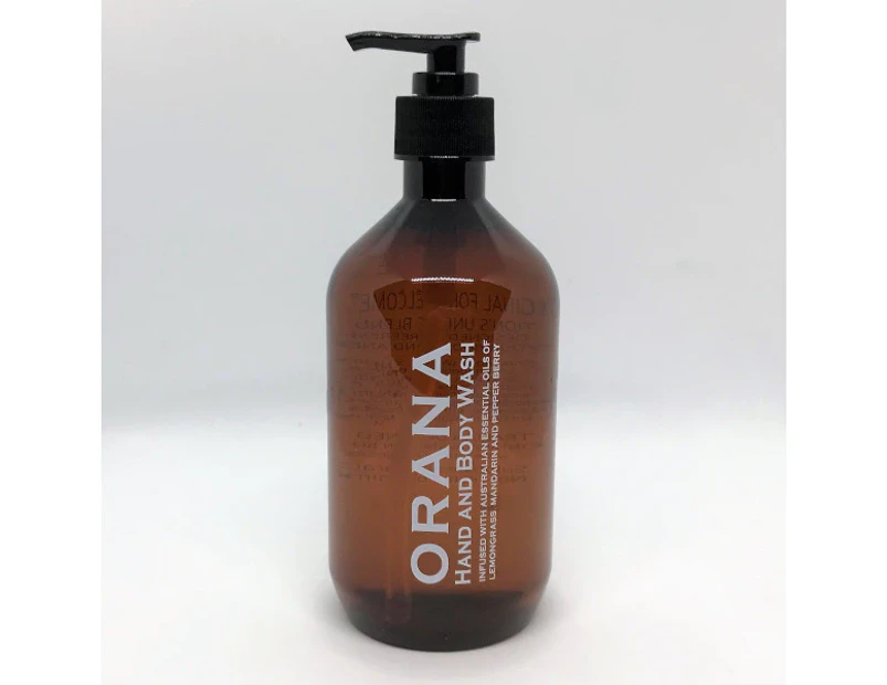 ORANA Hand & Body Wash with Lemongrass, Mandarin and Tasmanian Pepper Berry Essential Oils 500ml