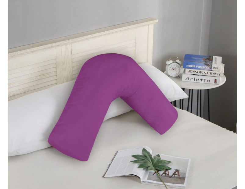 1000TC Ultra Soft V SHAPE Pillowcase - Purple