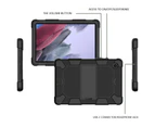 Samsung Galaxy Tab A8 10.5" 2021 SM-X200 /X205 Heavy Duty Shockproof Survivor Case Cover - Black