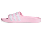 Adidas Girls' Adilette Aqua K Slides - Light Pink/White