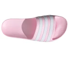 Adidas Girls' Adilette Aqua K Slides - Light Pink/White