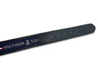 Tommy Hilfiger Men's Ribbon Inlay Leather Belt - Black/Navy